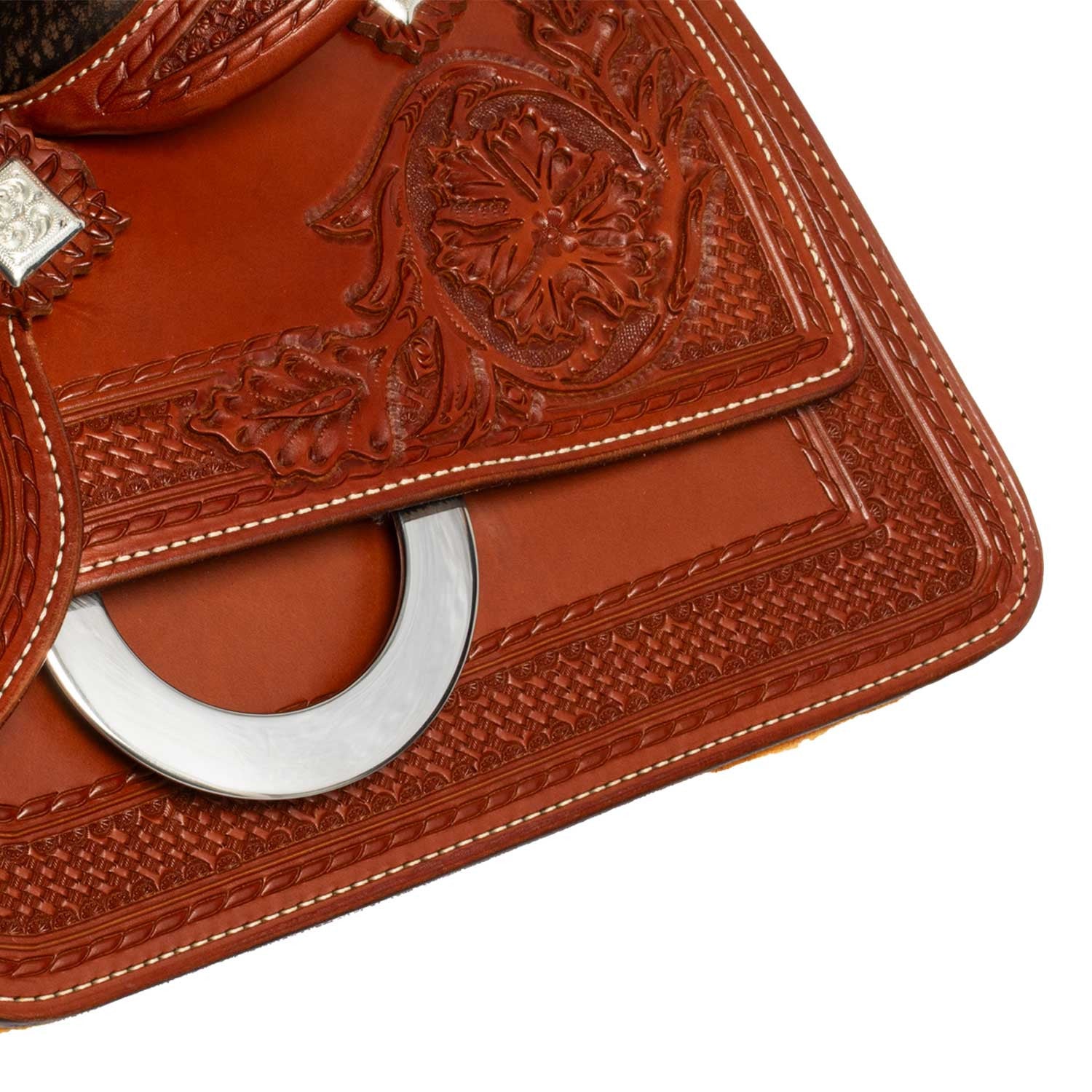 Silla Westwood Classic cutting/team penning borde de asiento acolchado #6 - Cognac / Parana Bb