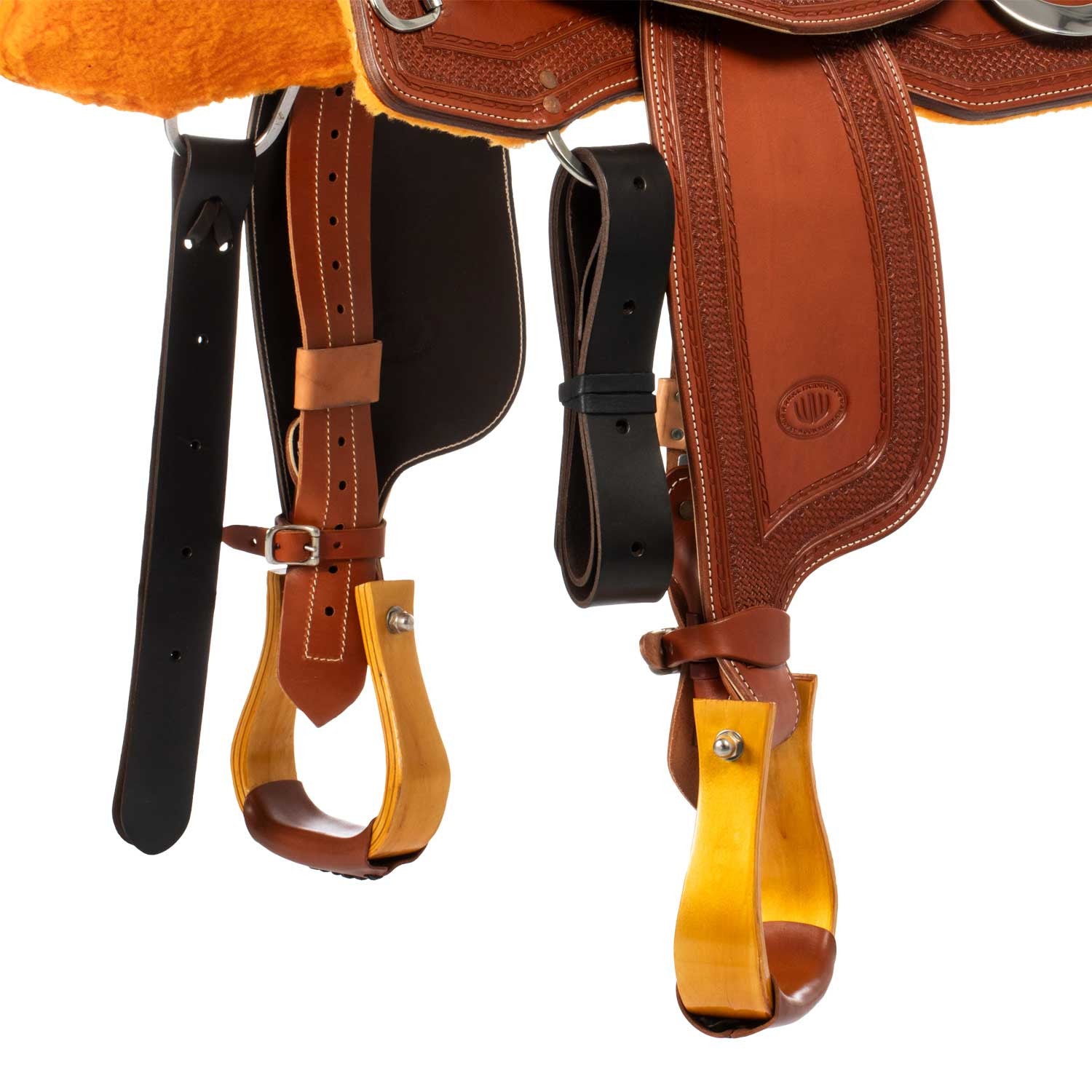 Silla Westwood Classic cutting/team penning borde de asiento acolchado #6 - Cognac / Parana Bb