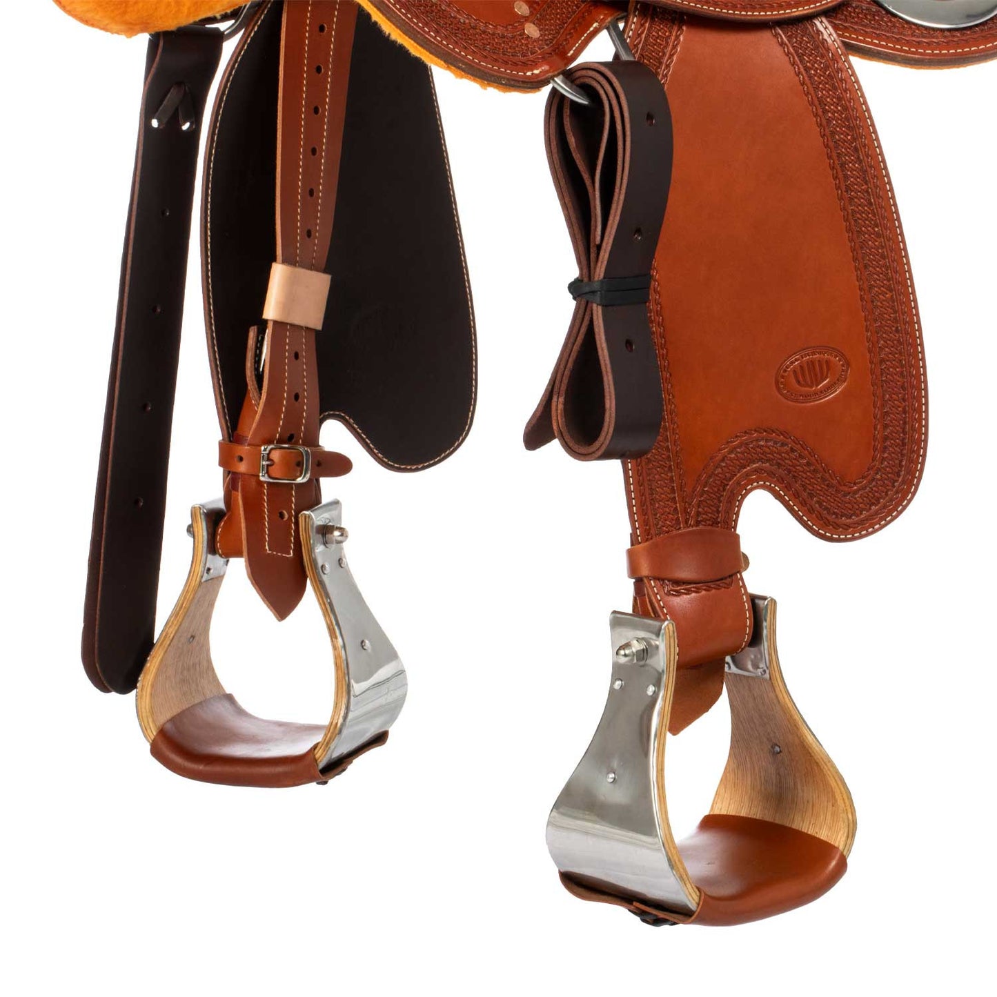 Sella Westwood wade doble falda asiento acolchado flor #6 borde #77 - Cognac / Nabuck 5020