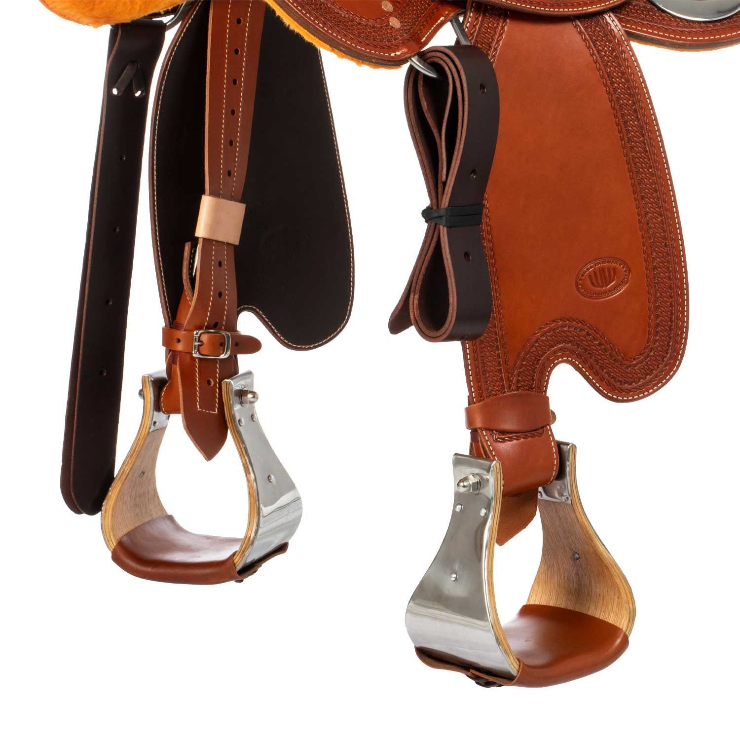 Sella Westwood wade doble falda asiento acolchado flor #6 borde #77 - Cognac / Nabuck 5020