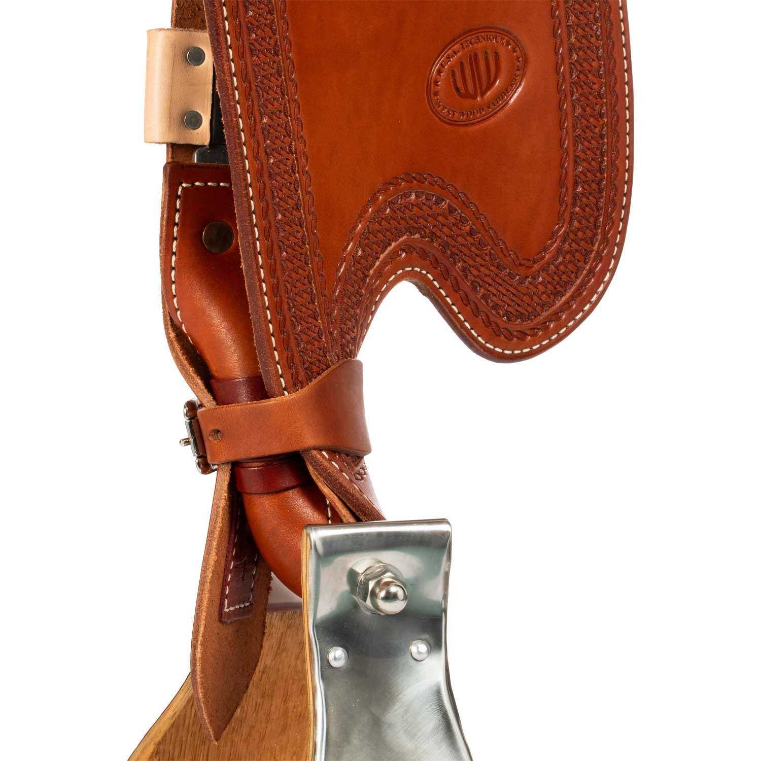 Sella Westwood wade doble falda asiento acolchado flor #6 borde #77 - Cognac / Nabuck 5020