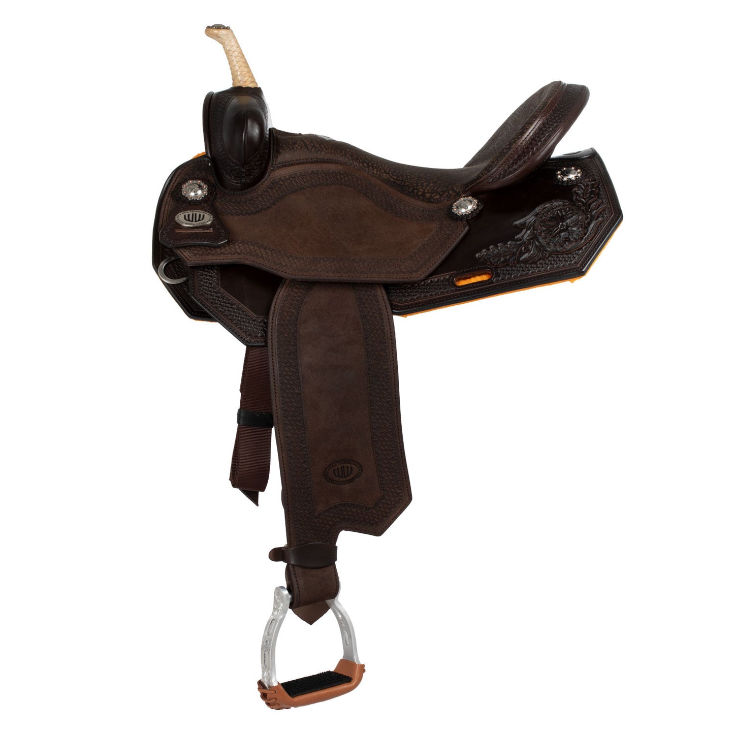 Selle Westwood clásico barril marrón oscuro flor#6 borde redondo cesta - Dark Brown / Parana Bk/Bn