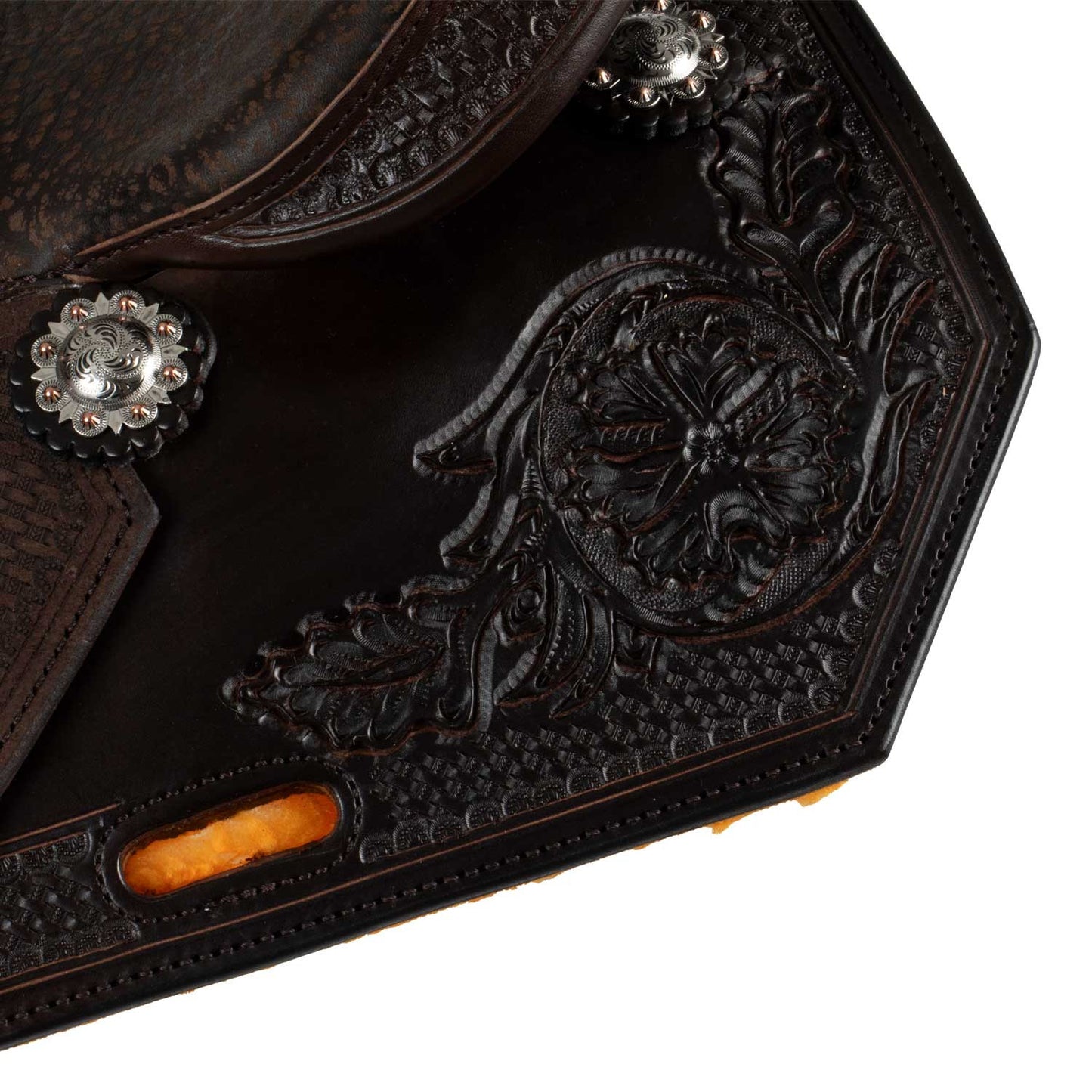 Selle Westwood clásico barril marrón oscuro flor#6 borde redondo cesta - Dark Brown / Parana Bk/Bn