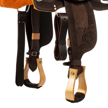 Sillas Westwood classic working cow asiento duro reversa marrón #FL6 borde #84 - Dark Brown/ Dark Brown
