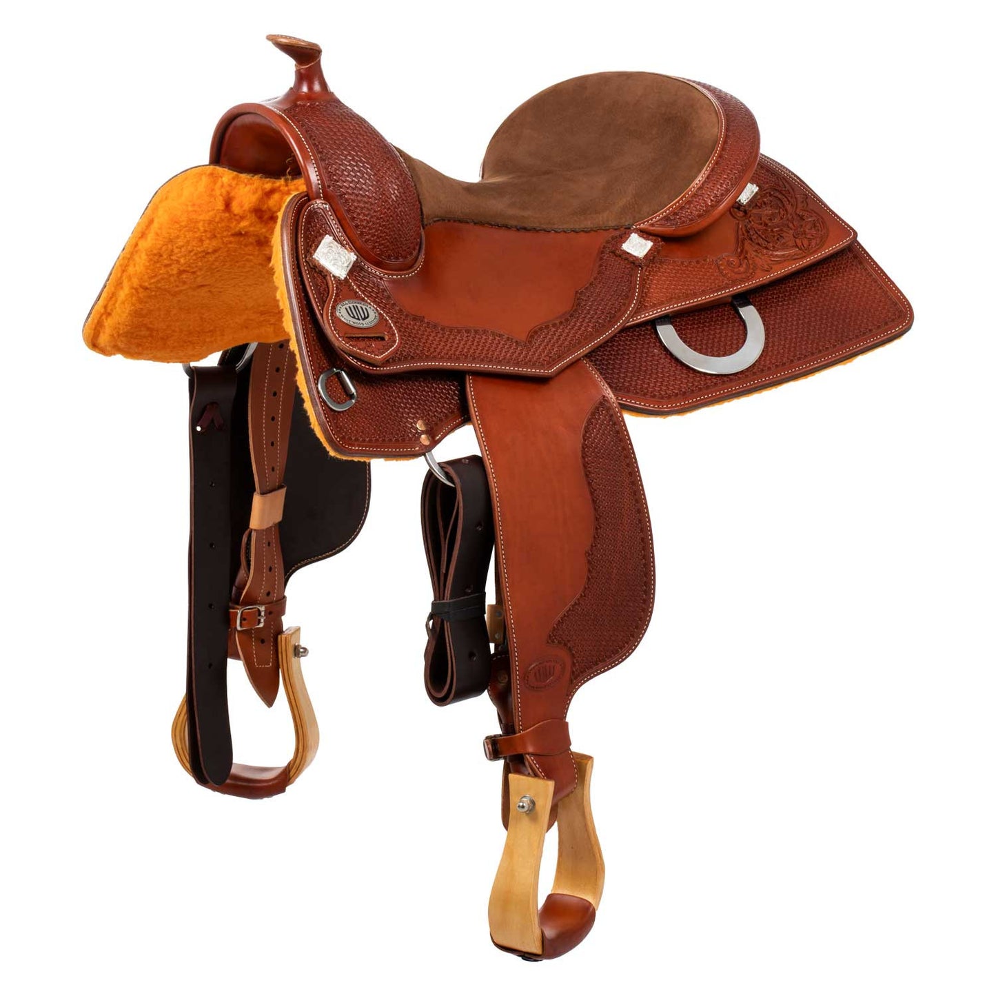 Selle Westwood Classic reining falda cuadrada cognac flower#16 wave basket