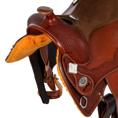 Selle Westwood Classic reining falda cuadrada cognac flower#16 wave basket - Cognac / Nabuck 5020