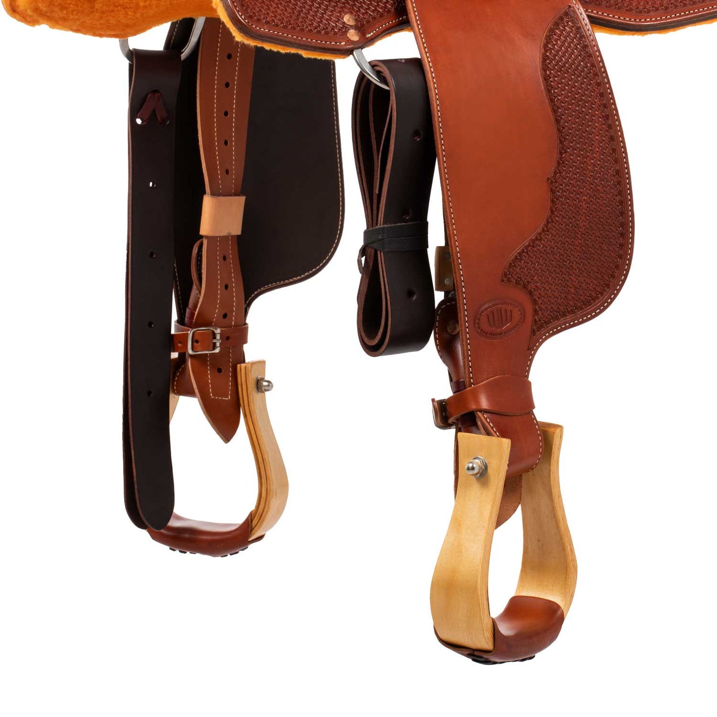 Selle Westwood Classic reining falda cuadrada cognac flower#16 wave basket - Cognac / Nabuck 5020