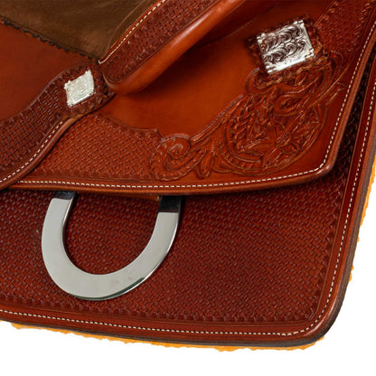 Selle Westwood Classic reining falda cuadrada cognac flower#16 wave basket - Cognac / Nabuck 5020