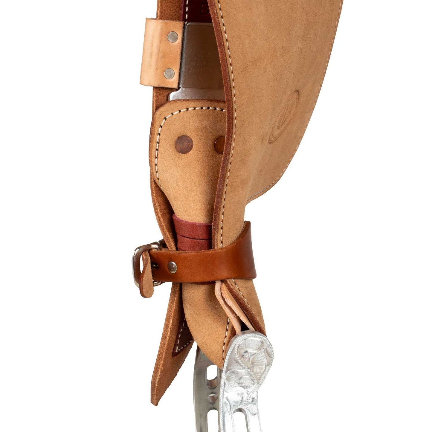 Silla Westwood basic barrel MJ, coñac/natural invertido, ribete basket tooling - Cognac / Parana Black-Brown