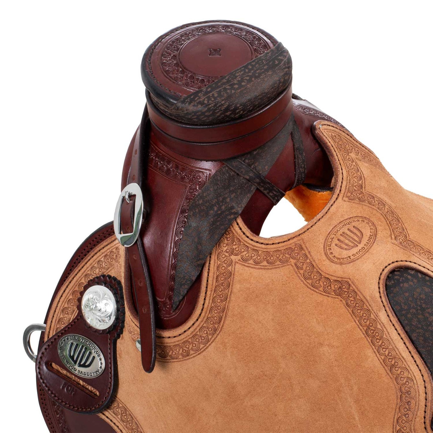 Silla Westwood clásica Ladywade burdeos reverso flor natural#6 borde#81 - Burgundy / Nabuck Parana B/B