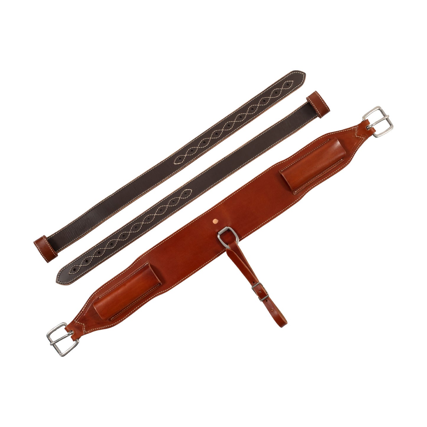 Cincha trasera western de cuero Westwood - Coñac