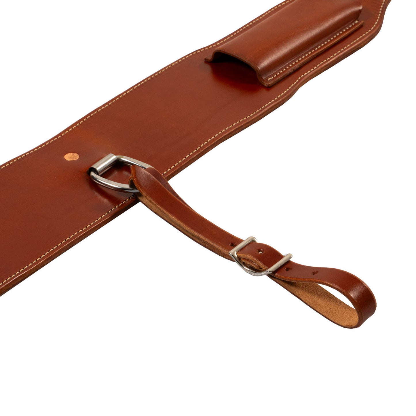 Cincha trasera western de cuero Westwood - Coñac