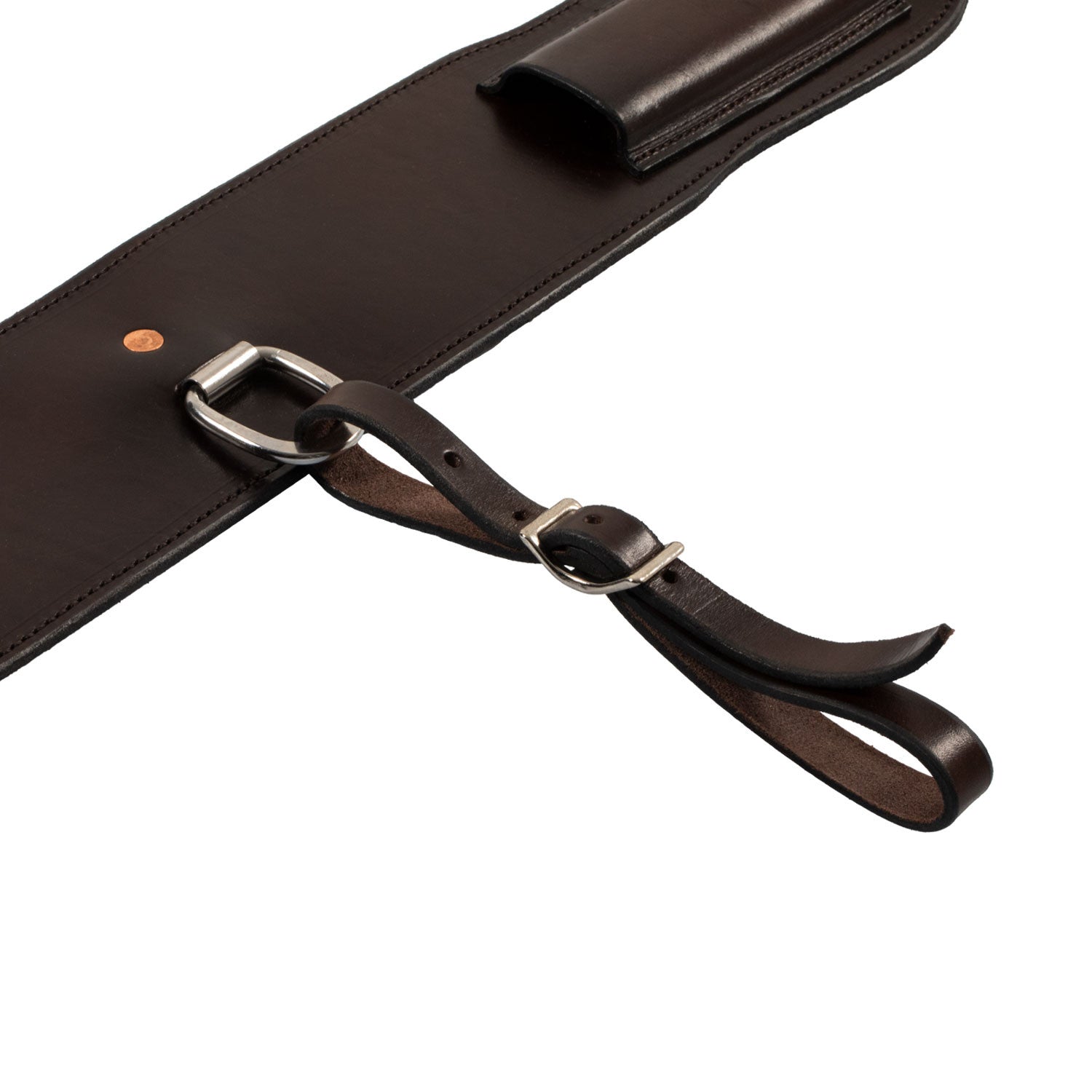 Cincha trasera western de cuero Westwood - Marrón oscuro