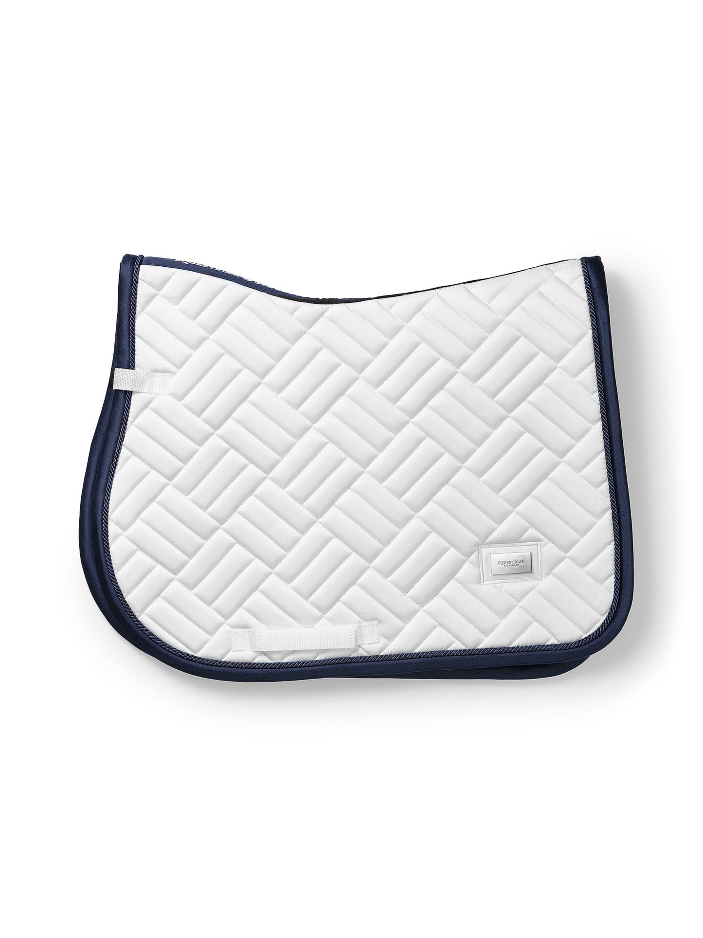 Jump Saddle Pad Modern Equestrian Stockholm Jump Saddle Pad Modern White Navy vista principal