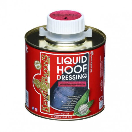 Cascos Aceite para s KEVIN BACON'S - Hoof Dressing líquido purpurina rosa - C para equitación