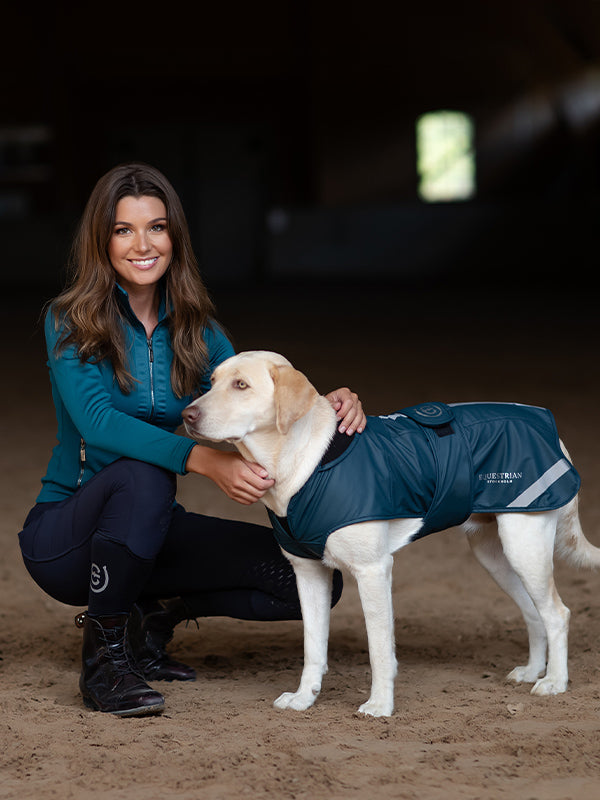 Manta para caballo Equestrian Stockholm Weather Pro Dog Rug Aurora Blues detalle 2