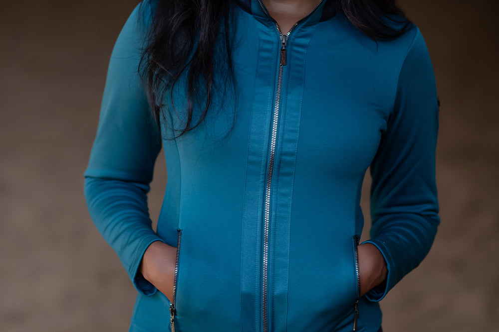 Fleece Jacket Equestrian Stockholm Fleece Jacket Aurora Blues detalle 4