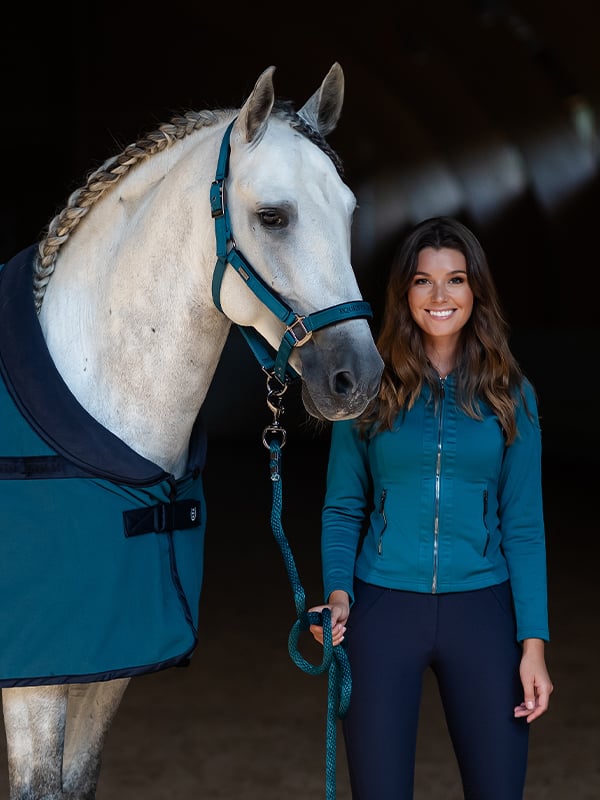 Clean Halter & Lead Rope Equestrian Stockholm Halter & Lead Rope Aurora Blues detalle 2