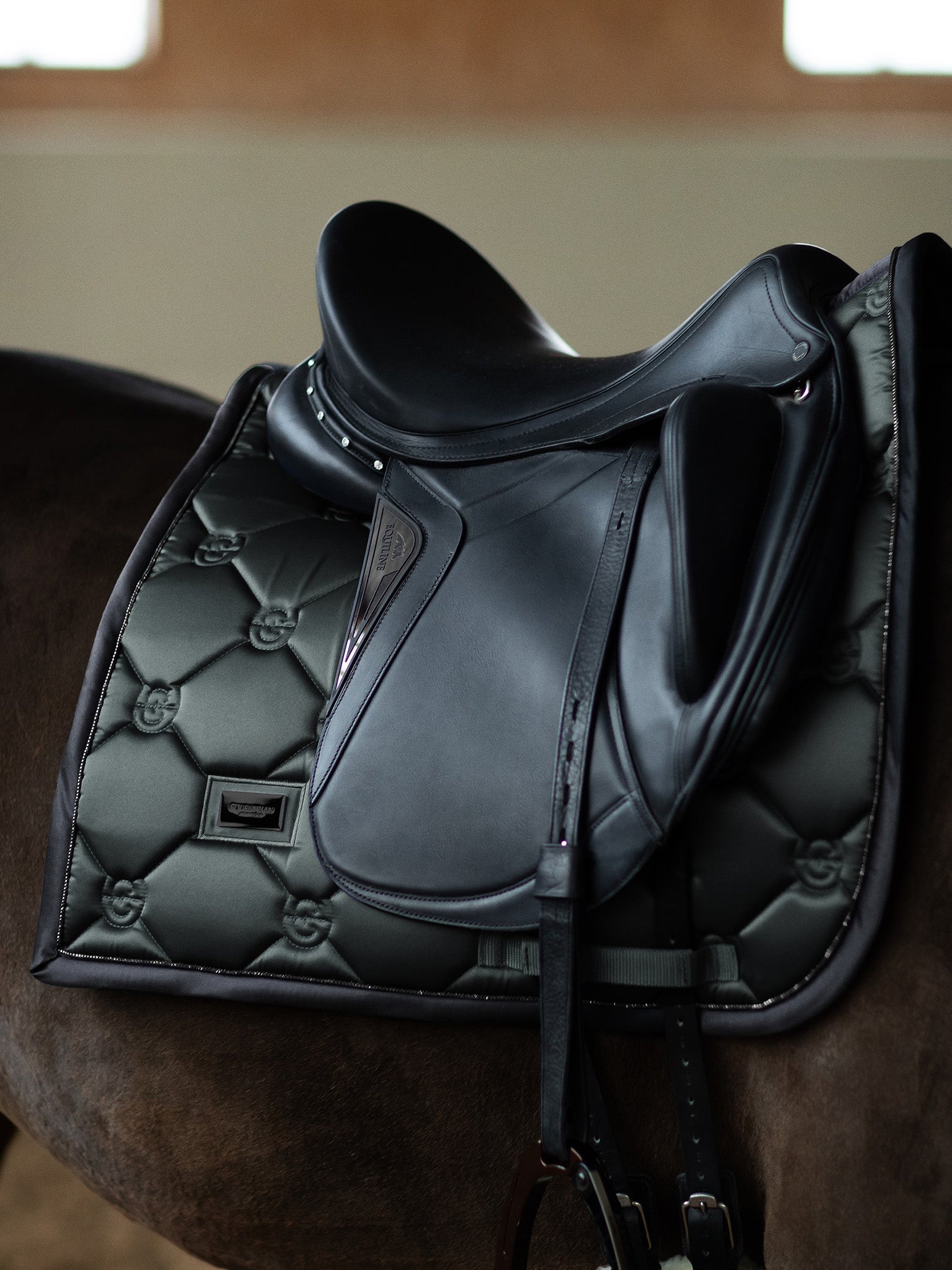 Calzado ecuestre Equestrian Stockholm Dressage Saddle Pad + Mesh Brushing detalle 2