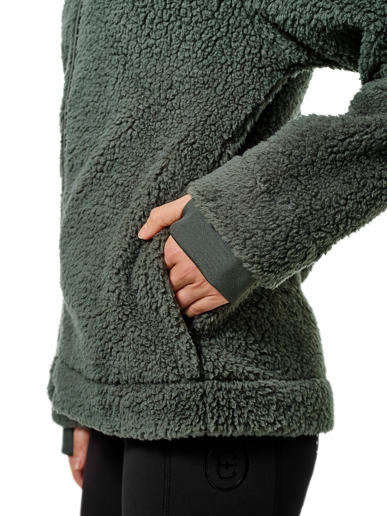 Teddy Fleece Jacket Equestrian Stockholm Teddy Fleece Jacket Avenue Green detalle 4