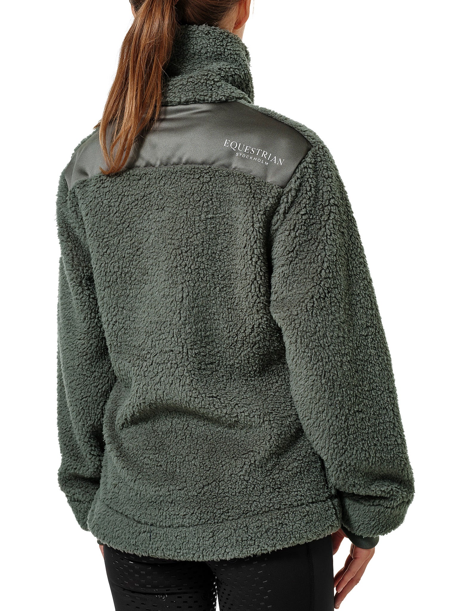 Teddy Fleece Jacket Equestrian Stockholm Teddy Fleece Jacket Avenue Green detalle 3