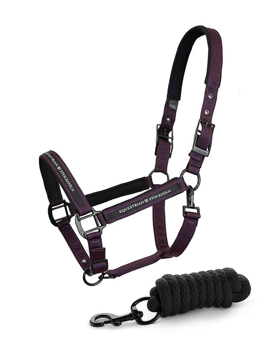 Clean cabezada de cuadra & ramal Equestrian Stockholm Clean cabezada de cuadra Black Raven para equitación