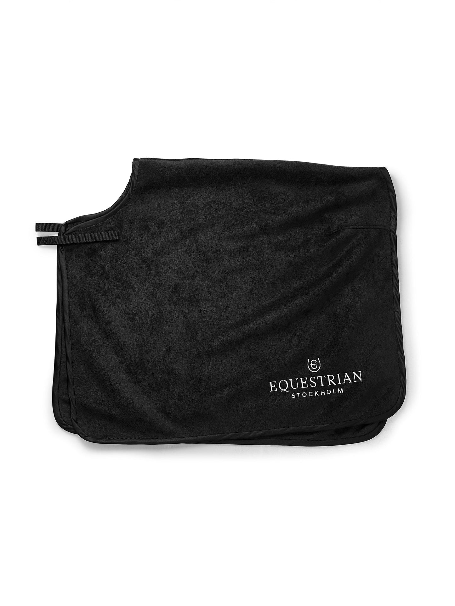 Manta para caballo Equestrian Stockholm Heavy Fleece Quarter Blanket Black detalle 2