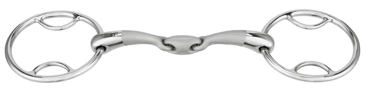 Embocaduras Bocado 2 anillos - Satinox con pases, doble articulación - Sprenger