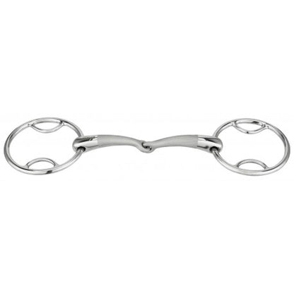 Embocaduras Bocado 2 anillos - Satinox con pases, roto - Sprenger - Rojo para equitación - vista 4