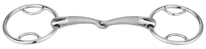 Bocado 2 anillos - Satinox con pases, roto - Sprenger - Rojo