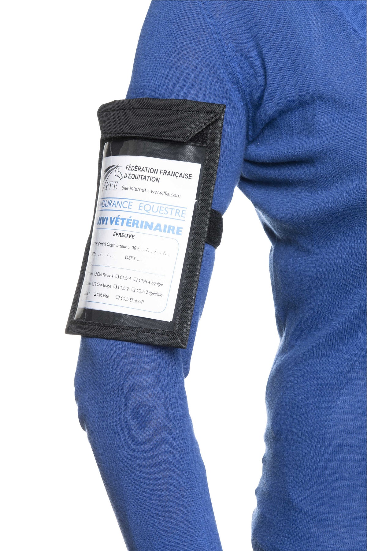 Brazalete portanúmeros o portatarjeta médica