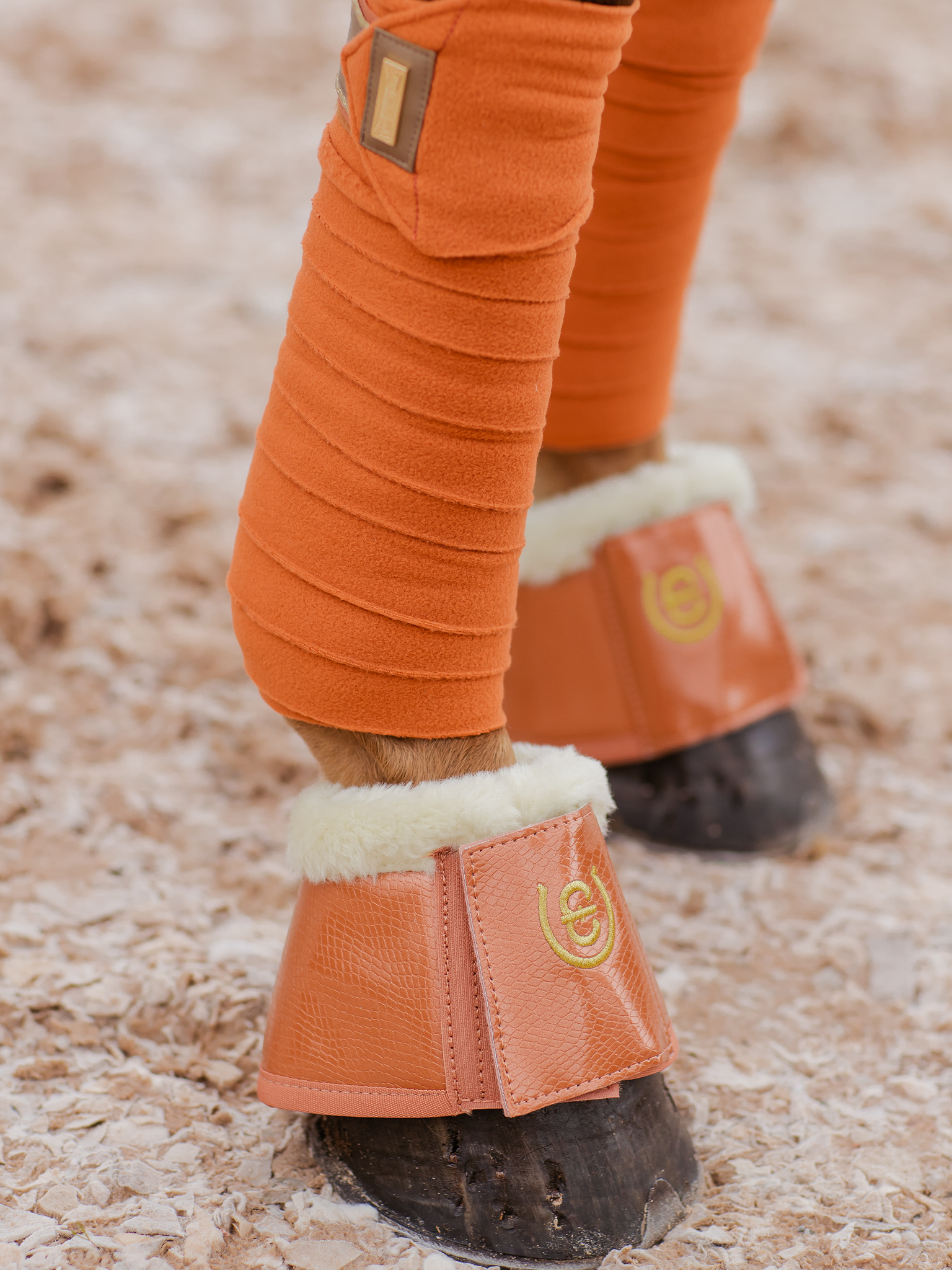 Calzado ecuestre Equestrian Stockholm Bell Boots Bronze Gold detalle 4