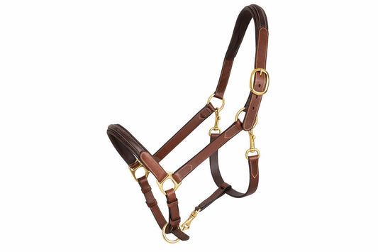 Cabezada de cuero con 3 mosquetones - Paddock