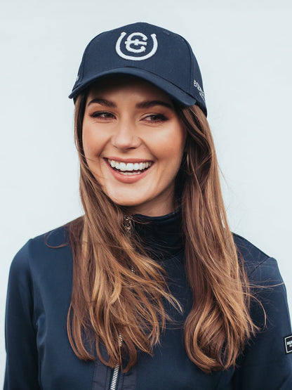 Cap Equestrian Stockholm Cap Navy Silver Cotton detalle 4