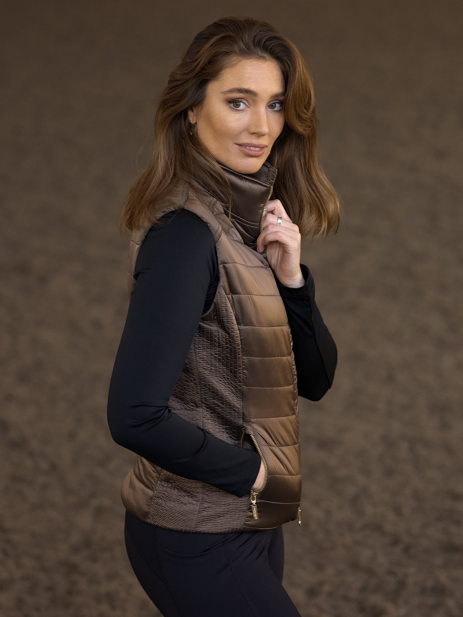 Equestrian Vest Equestrian Stockholm Equestrian Vest Champagne detalle 5