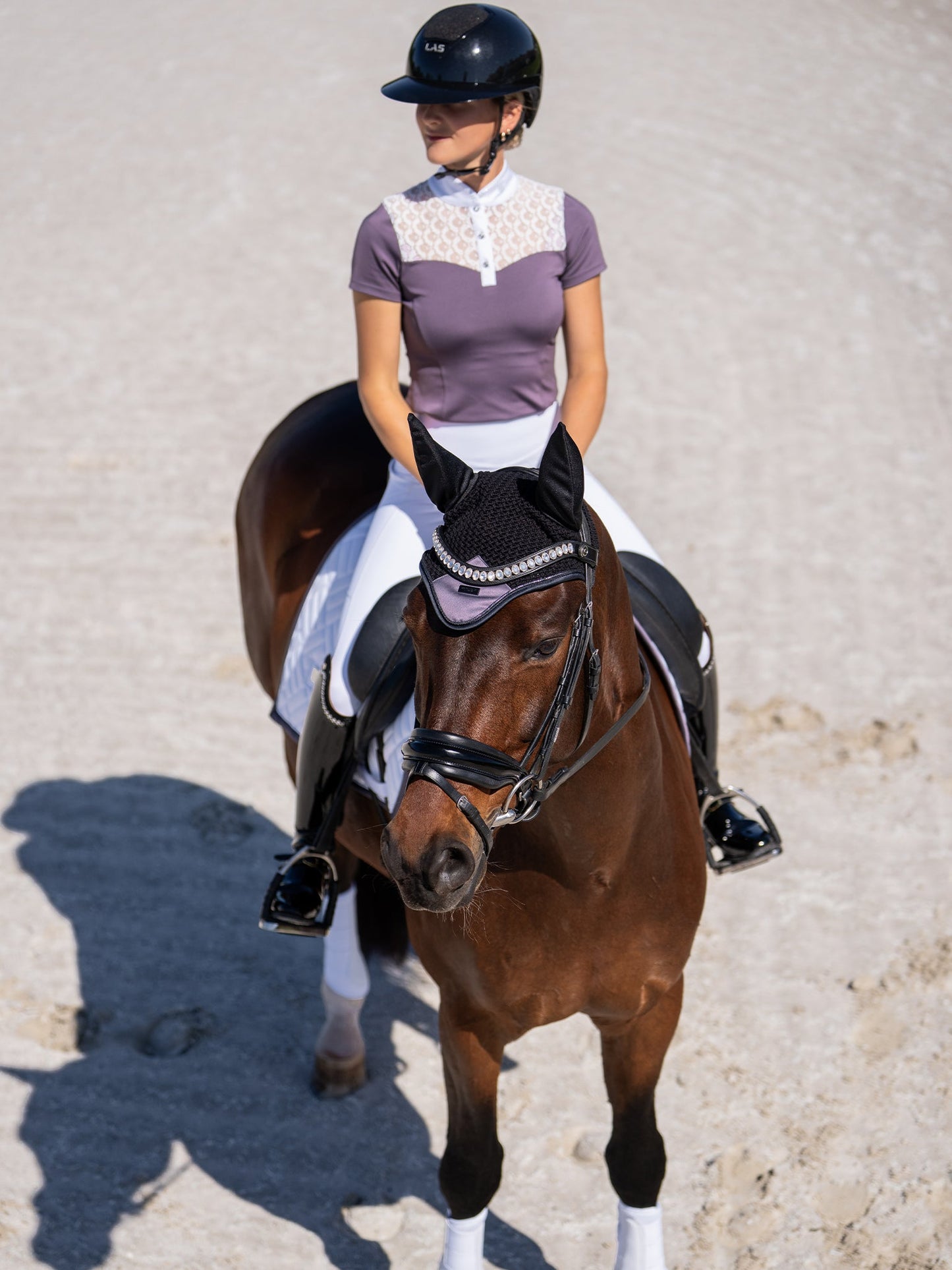 Camisetas Equestrian Stockholm Crystal Champion Competition Top Dark para equitación - vista 8