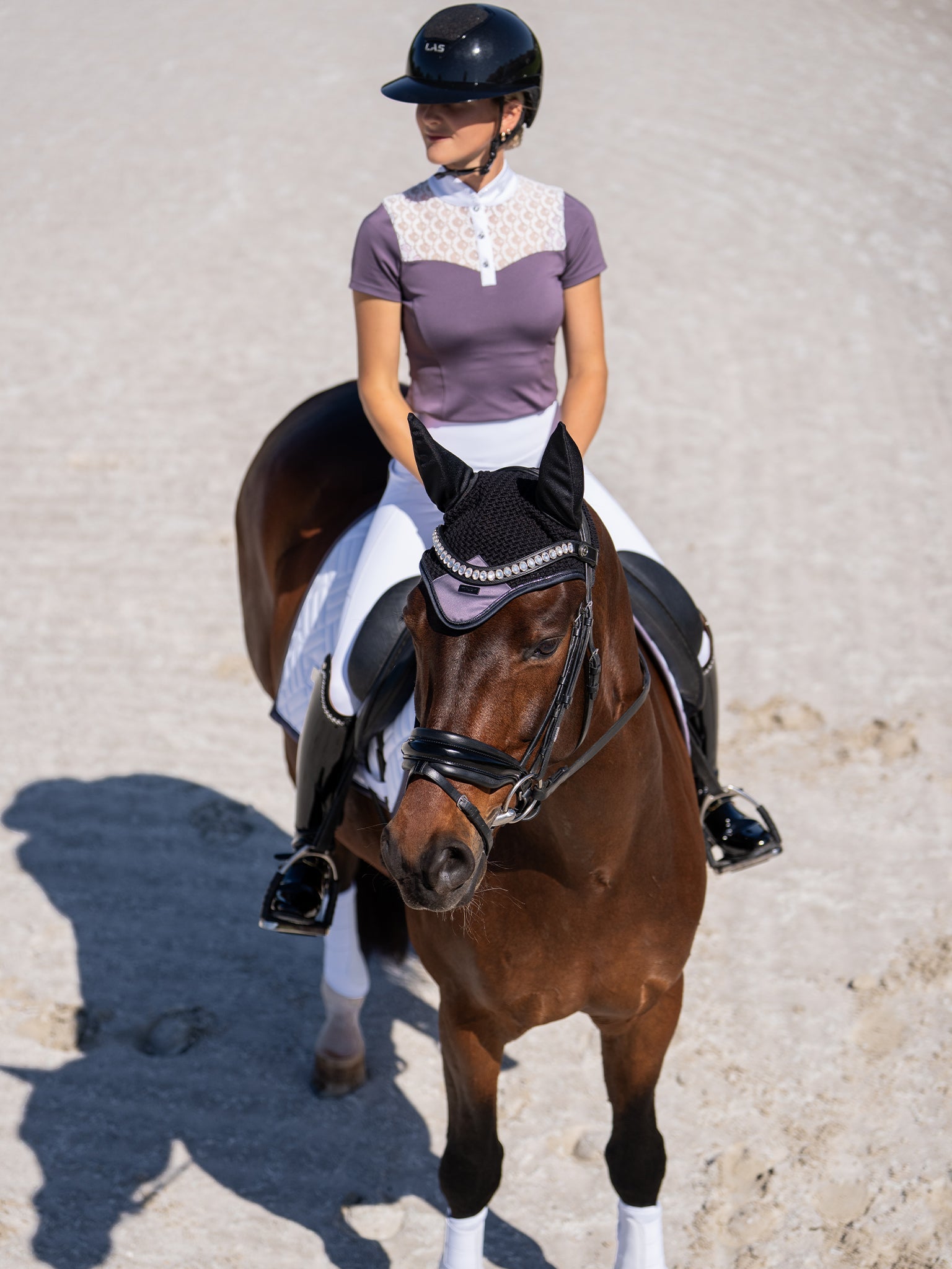 Camisetas Equestrian Stockholm Crystal Champion Competition Top Dark para equitación - vista 8
