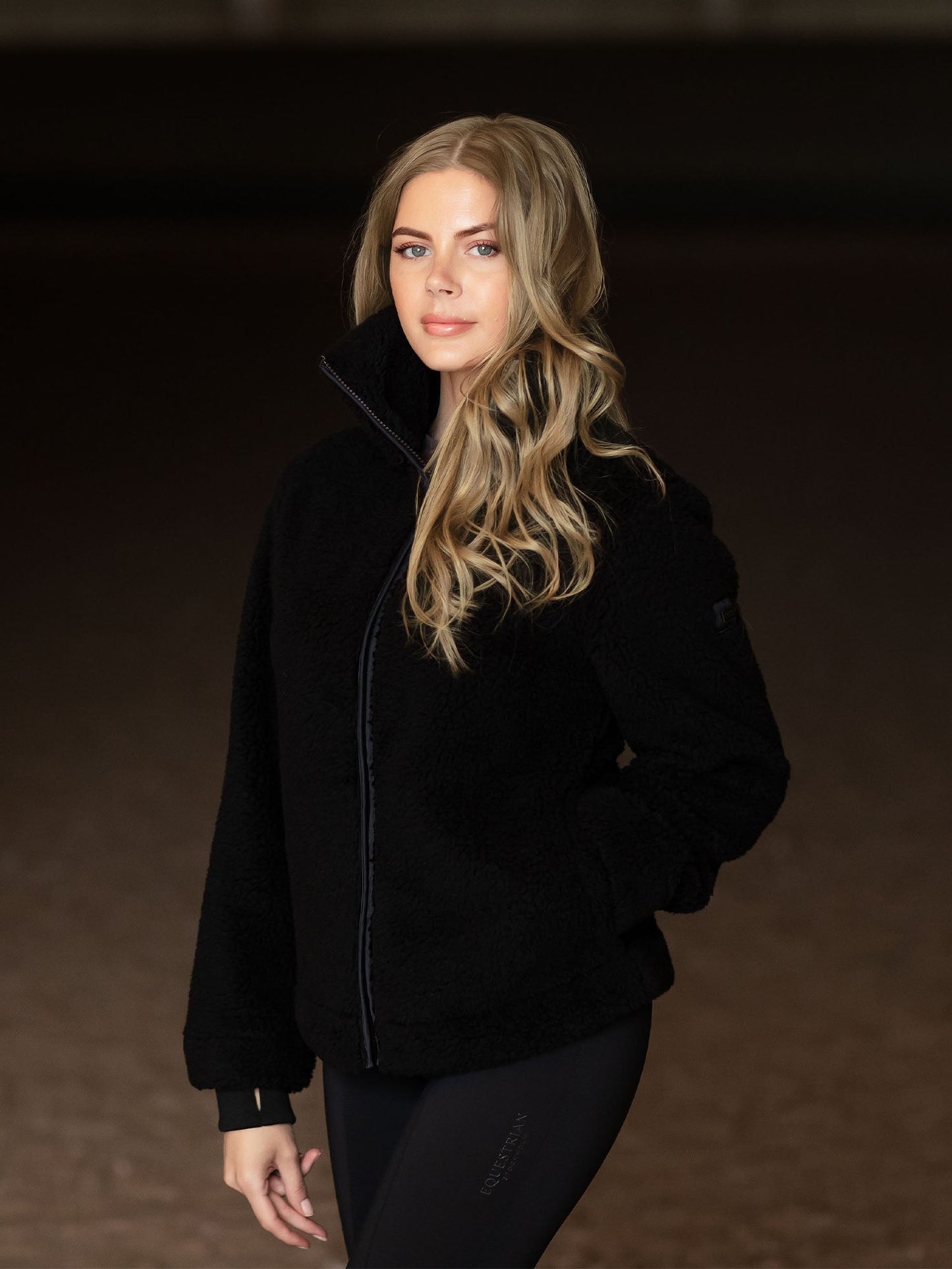 Teddy Fleece Jacket Equestrian Stockholm Teddy Fleece Jacket Dark Ocean detalle 2