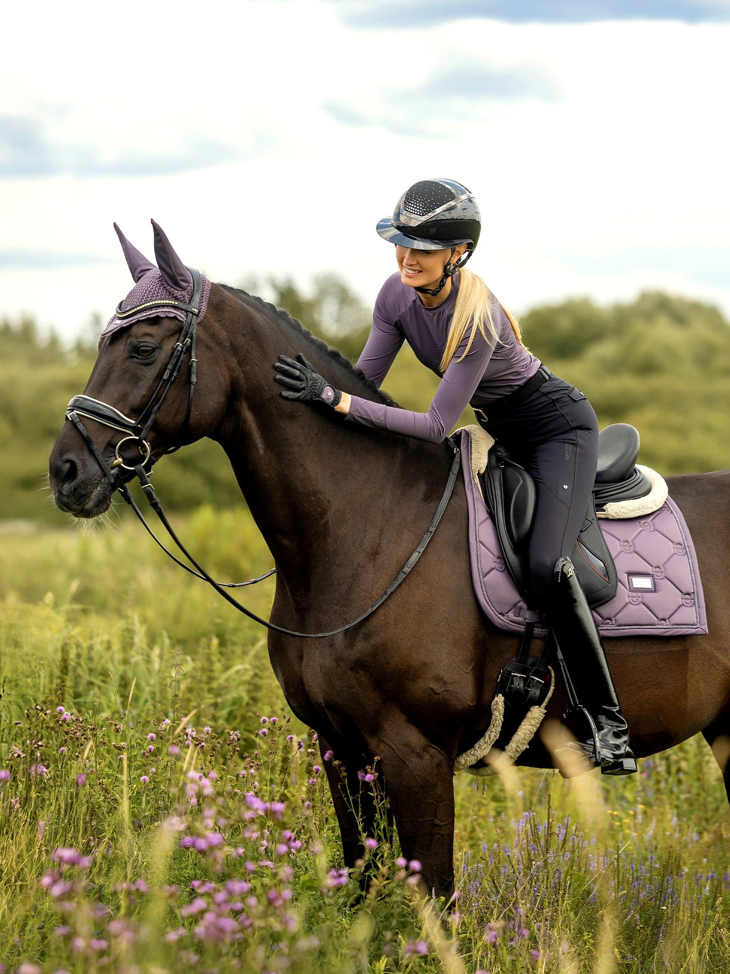 Dressage Saddle Pads Equestrian Stockholm Dressage Saddle Pad Dark Violet detalle 7