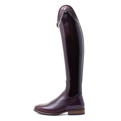 Calzado ecuestre DENIRO BELLINI CUSTOM RIDING BOOTS GRAFFITI VINO BURGUNDY vista principal