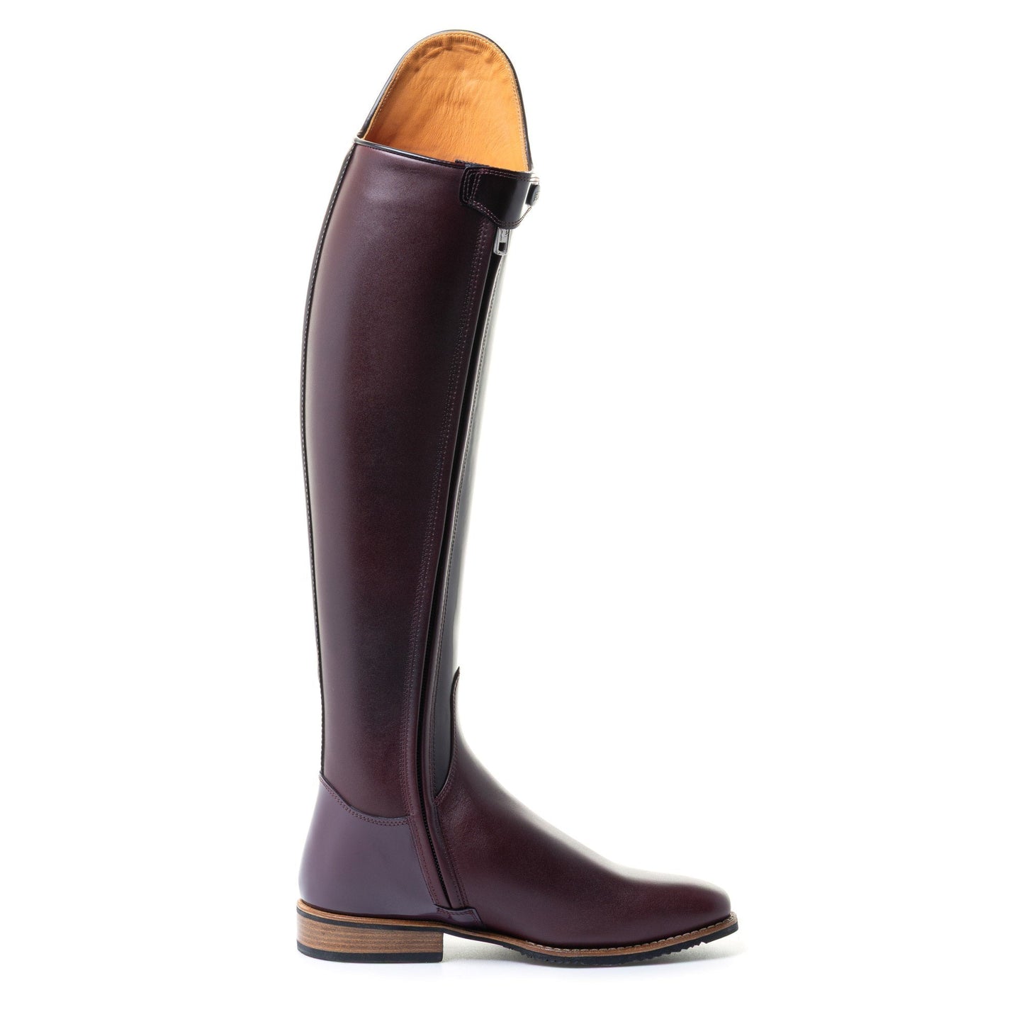 Calzado ecuestre DENIRO BELLINI CUSTOM RIDING BOOTS GRAFFITI VINO BURGUNDY detalle 3