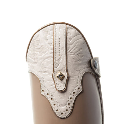 Calzado ecuestre DENIRO S3601 CUSTOM RIDING BOOTS AMERICA BEIGE detalle 2