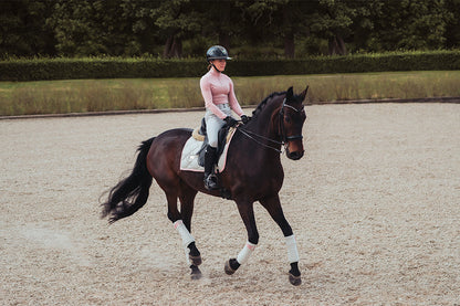 Camiseta técnica Equestrian Stockholm Polo Wraps Desert Rose detalle 3