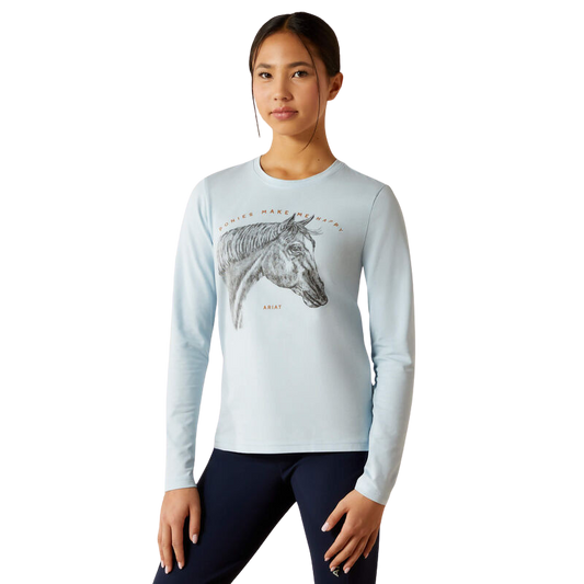 Camiseta Happy Manga Larga Ariat