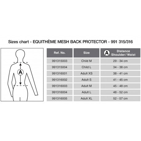 Mesh - Protector de espalda - Equitheme - Rojo