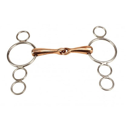Embocaduras Filete ajustable - Cobre 4 anillas - Feeling - T.Cob para equitación - vista 2