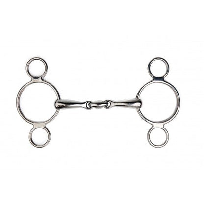 Filete ajustable 3 anillas, embocadura de 3 piezas - Metalab para equitación