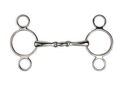 Filete ajustable 3 anillas, embocadura de 3 piezas - Metalab