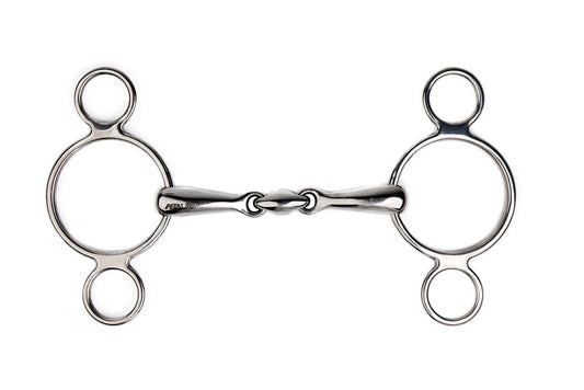 Filete ajustable 3 anillas, embocadura de 3 piezas - Metalab