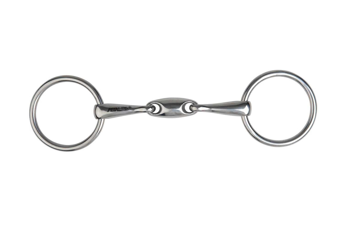 Filete para cabezada doble, embocadura de 3 piezas, 14 mm - Metalab